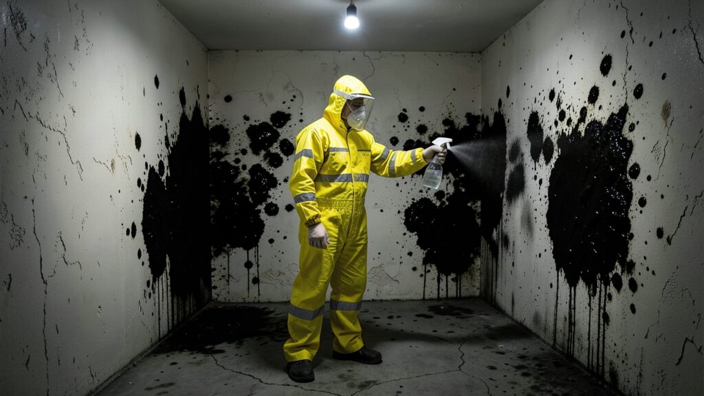 Mold remediation process in Cutler FL showing professional cleanup and mold removal techniques in residential property